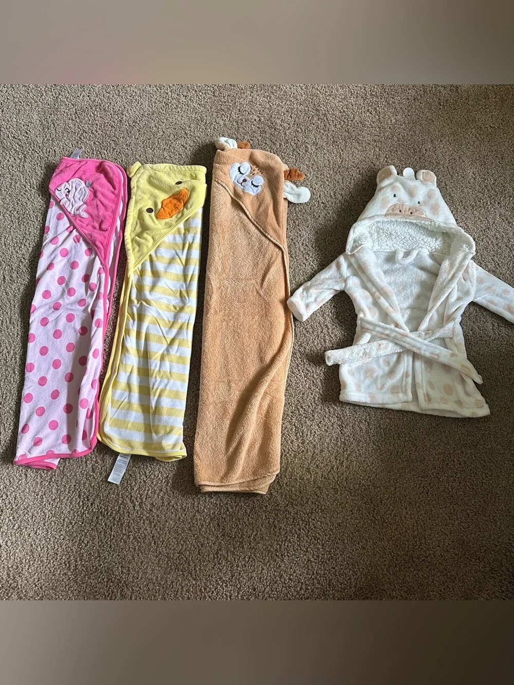 Baby BUNDLE  Hooded Towels, Blanket and Bath Robe